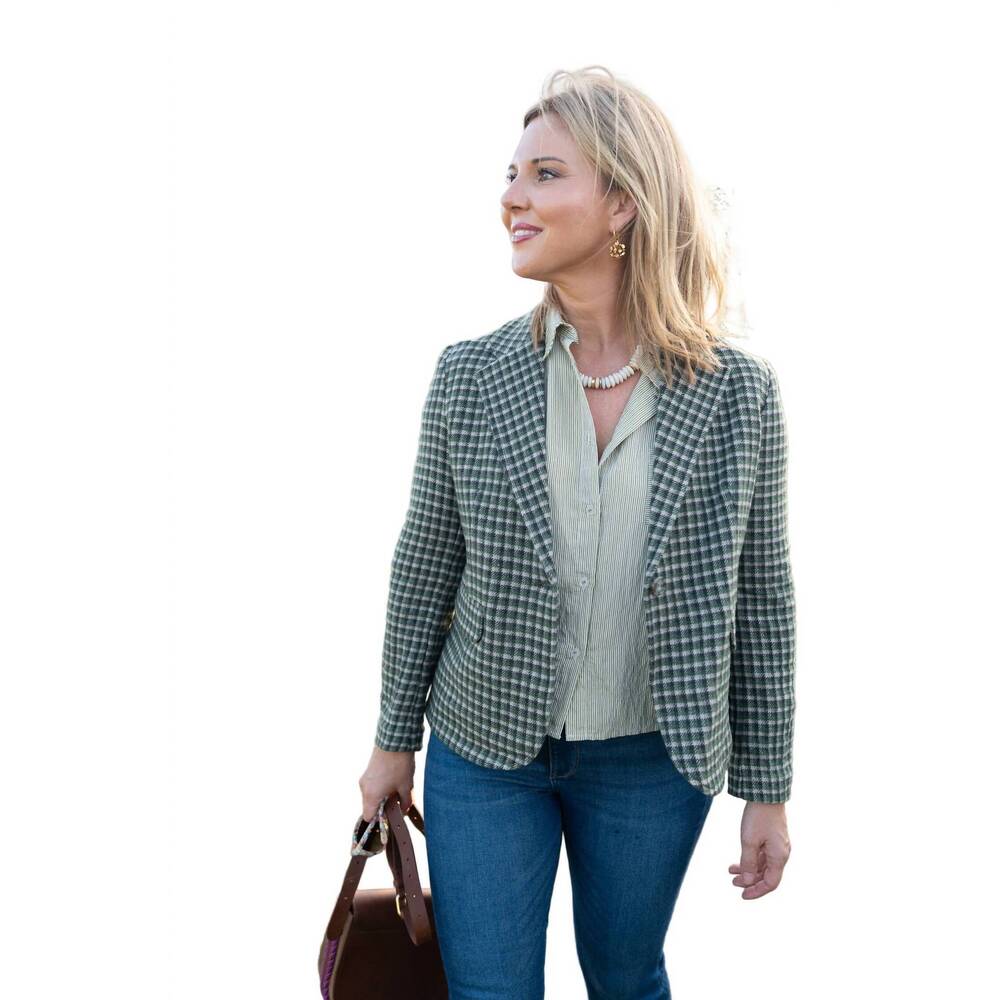 NEW THE LITTLE PROJECT women's georgia blazer in basil